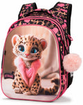 Rucsac școlar - R1-081, design Pui de Leopard în Stil Animal Print