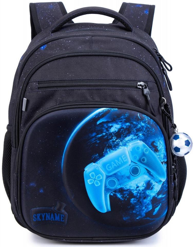 Рюкзак школьный - R3-268, дизайн Игровой контроллер в синей сфере