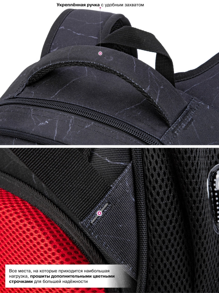 Rucsac școlar - R3-275, design Mașină sport roșie
