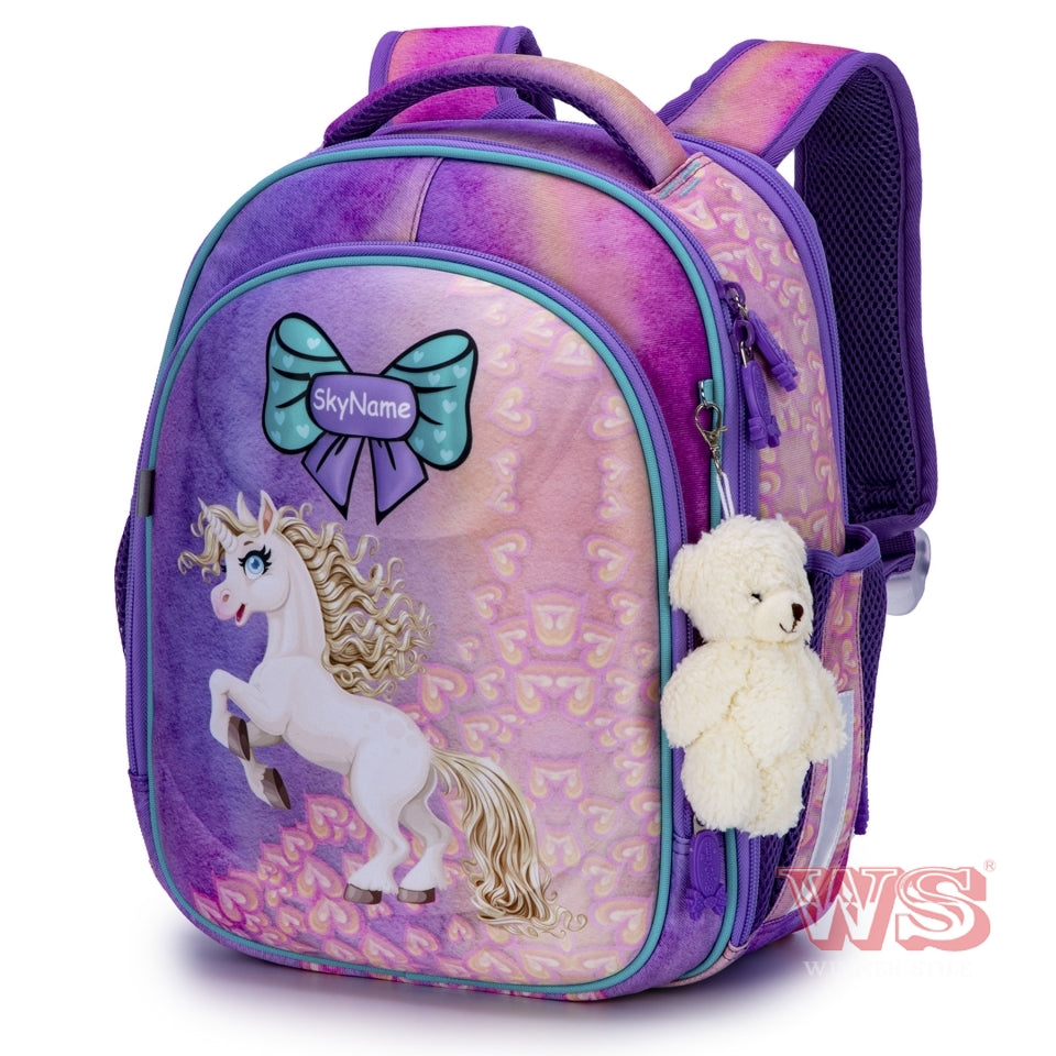 Школьный рюкзак - R4-410, дизайн Unicorn Magic и брелок-мишка