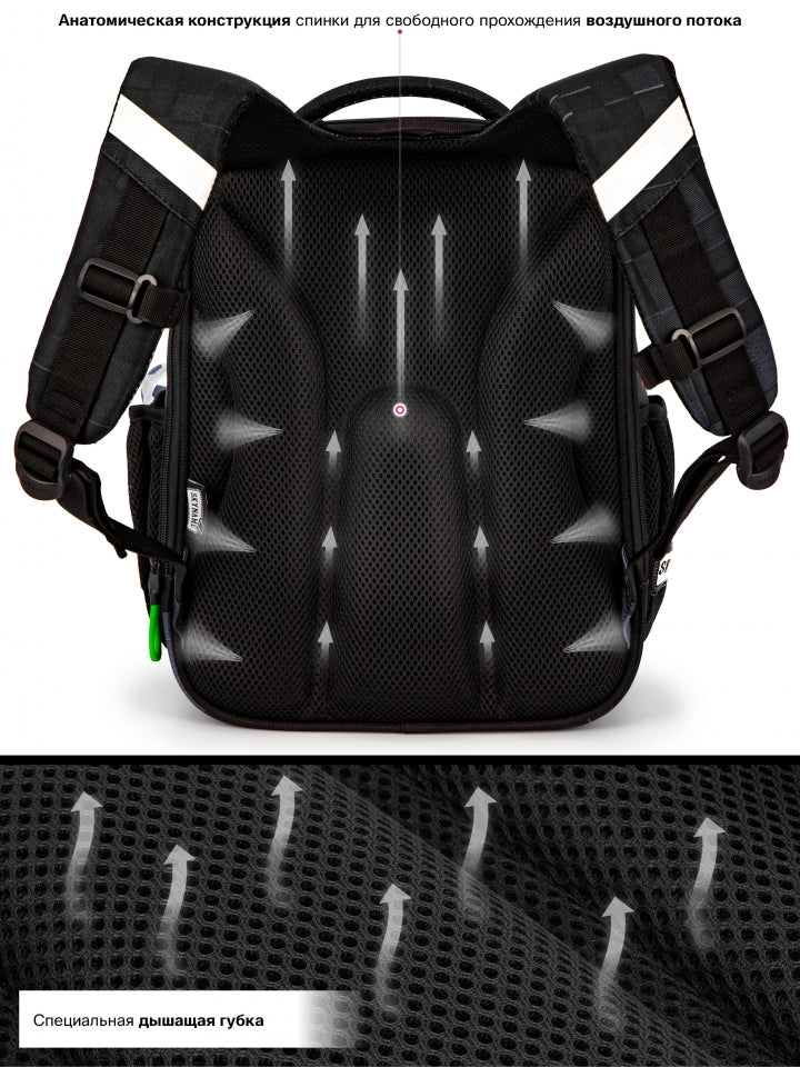 Set Rucsac școlar - RK-605, design Minecraft Creeper (6 în 1)
