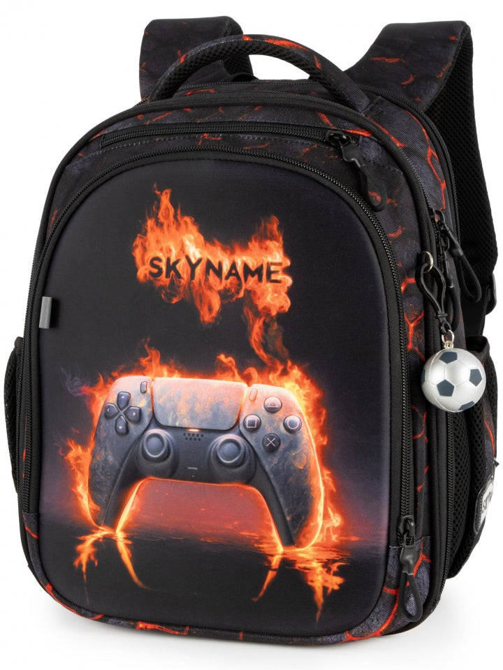 Школьный рюкзак - RK-622 Gamer, дизайн «Контроллер в огне»